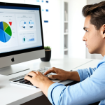 A focused young professional, fully clothed in modest smart casual attire, sitting comfortably at a modern desk in a bright and clean home office environment. They are looking intently at a laptop screen which displays abstract security graphics like a lock icon or a strong password indicator. The scene is captured with professional photography, high resolution, and sharp focus, emphasizing proactivity in digital security. Perfect anatomy, correct proportions, well-formed hands, natural pose, natural body proportions. Safe for work, appropriate content, family-friendly.