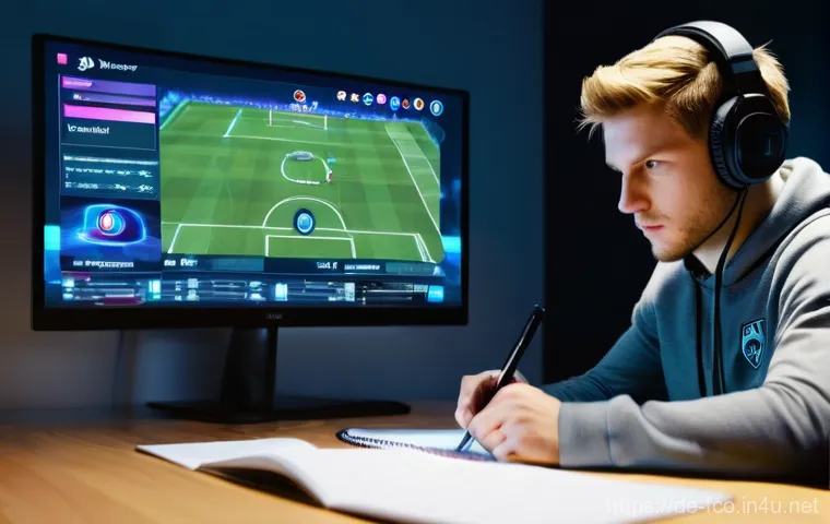 FC온라인 경기 리플레이 분석 - **Prompt 1: Deep Dive into Gameplay Replay Analysis** A young adult, either male or female, with...